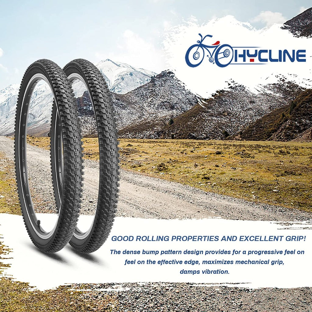 2-Pack Mountain Folding Bike Tire - 24"/26"×1.95"
