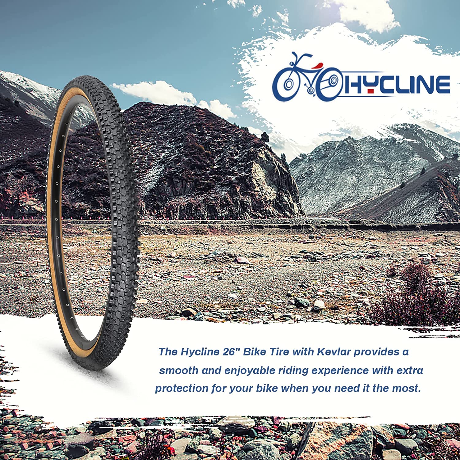 Kevlar Folding Mountain Bicycle Tire 26×1.95 Inch display