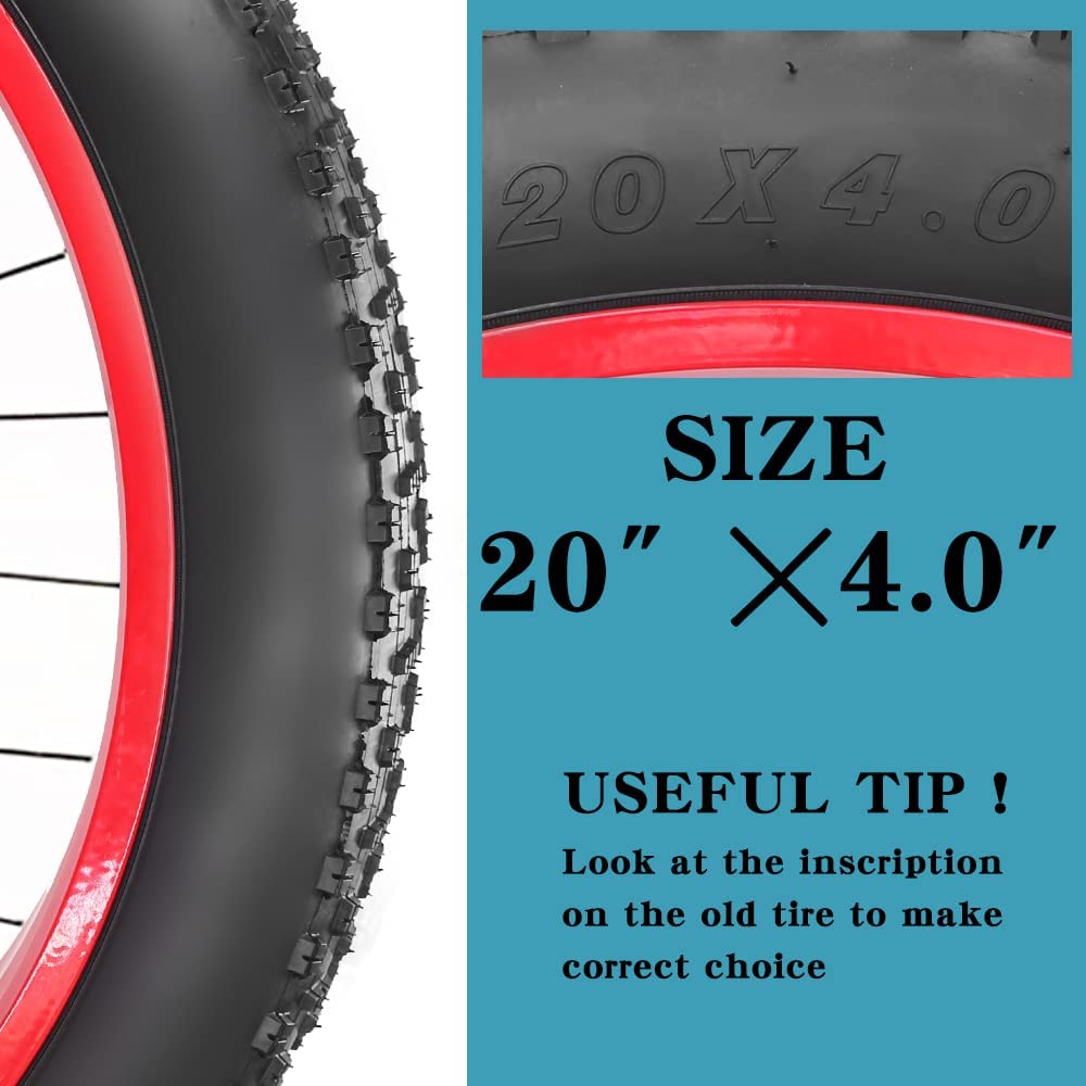 Hycline 20x4 Fat Bike Tires Size
