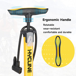 Hycline 150 PSI presta valve floor bike pump